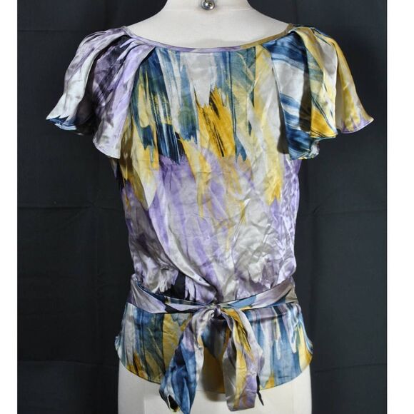 Ted baker 100% Silk Abstract Print Sleeveless Top- 0 - Picture 2 of 6